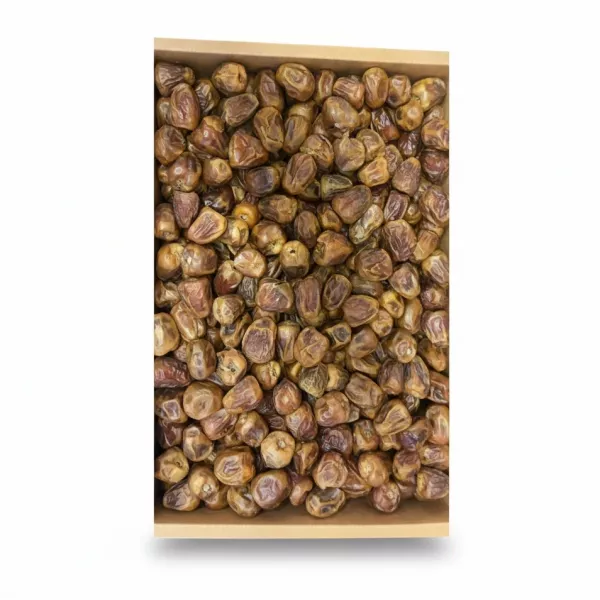 Box of Ajwa Premium Dates with wrinkled brown skin