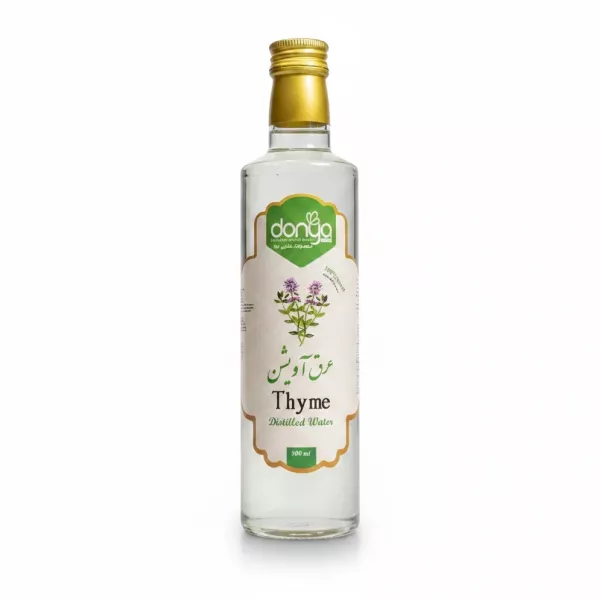 Donya Thyme Distilled Water 500ml front label