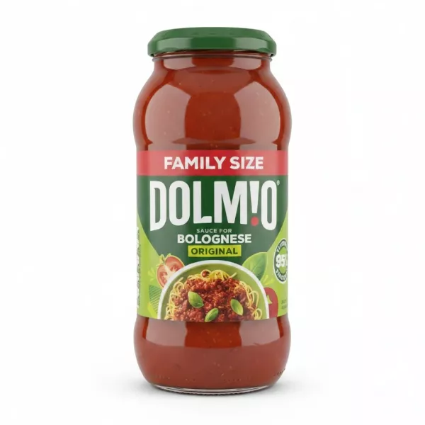 Jar of Dolmio Bolognese Original Sauce with green lid