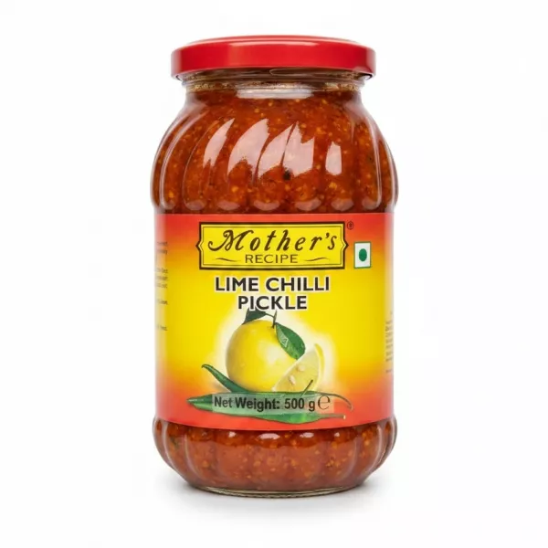 Jar of Mother's Recipe Lime Chilli Pickle