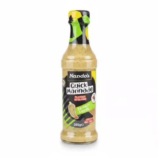 Nando's Quick Marinade Lemon & Herb bottle front view