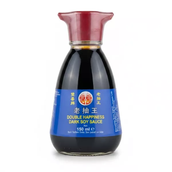 Double Happiness Dark Soy Sauce bottle front label
