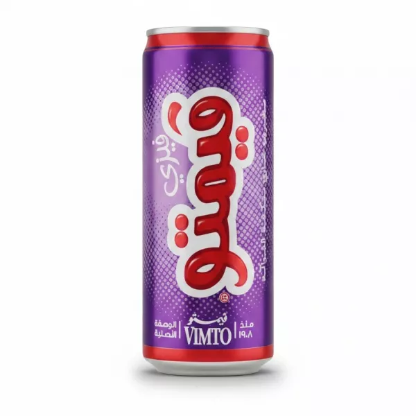 Vimto Fizzy sparkling fruit drink can front view