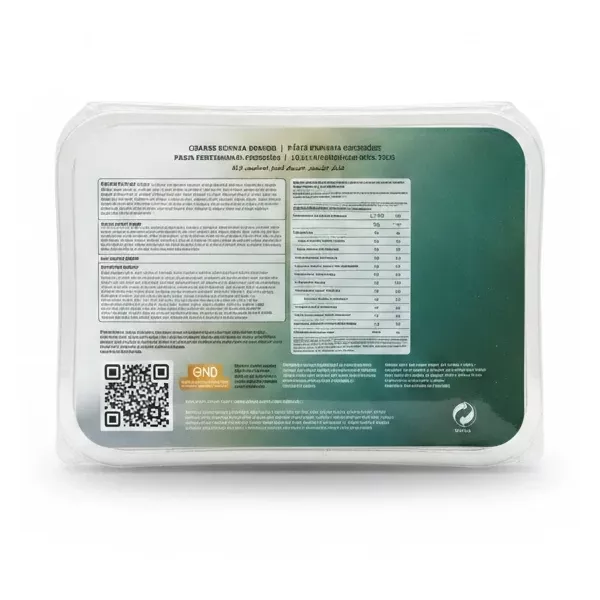 Saadeddin Coarse Kunafa Dough package back with labels and nutritional facts