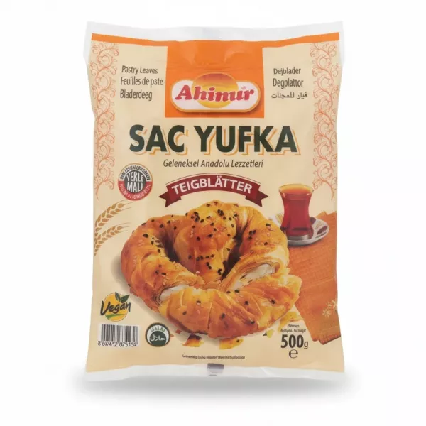 Ahinur brand Sac Yufka Pastry Leaves package front view