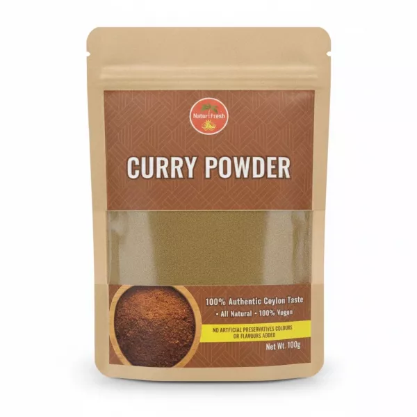 Naturi Fresh transparent pouch containing curry powder