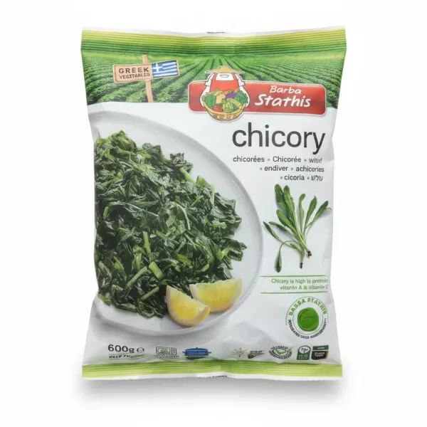 Barba Stathis Chicory frozen vegetable pack front
