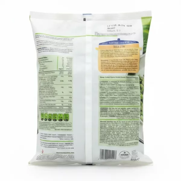 back of Barba Stathis Okra Extra pack with nutritional info and cooking instructions