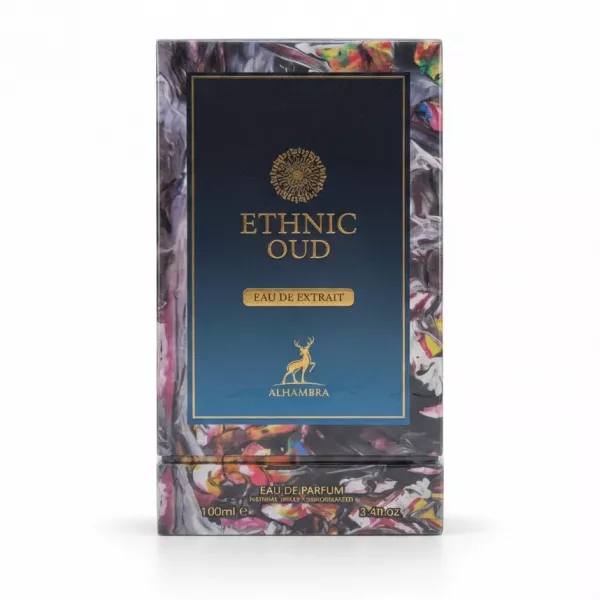 Alhambra Ethnic Oud Eau de Parfum boxed packaging front