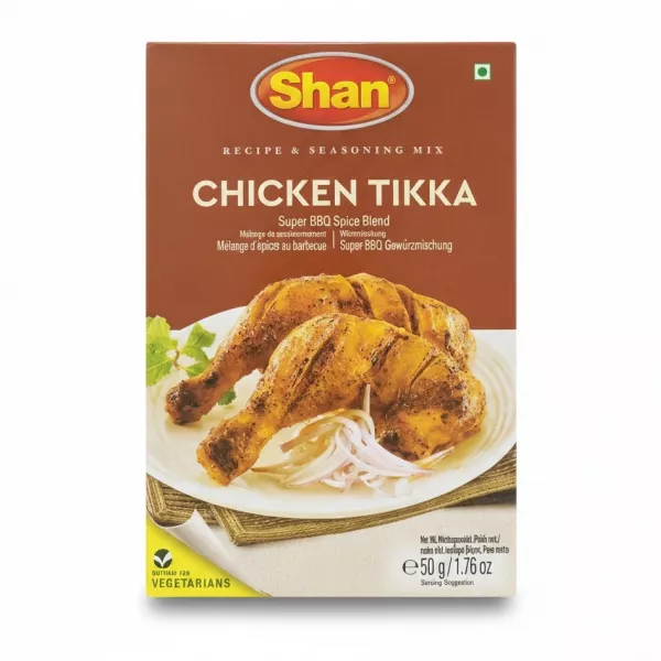 Box of Shan Chicken Tikka Super BBQ Spice Blend