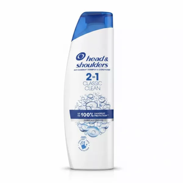 Head & Shoulders 2 in 1 Classic Clean shampoo and conditioner bottle front view