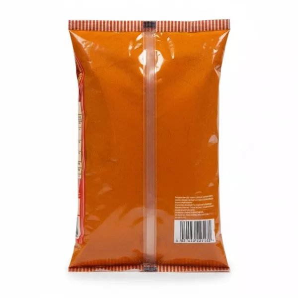 Heera Chilli Powder 1kg packet back side with nutrition and ingredients