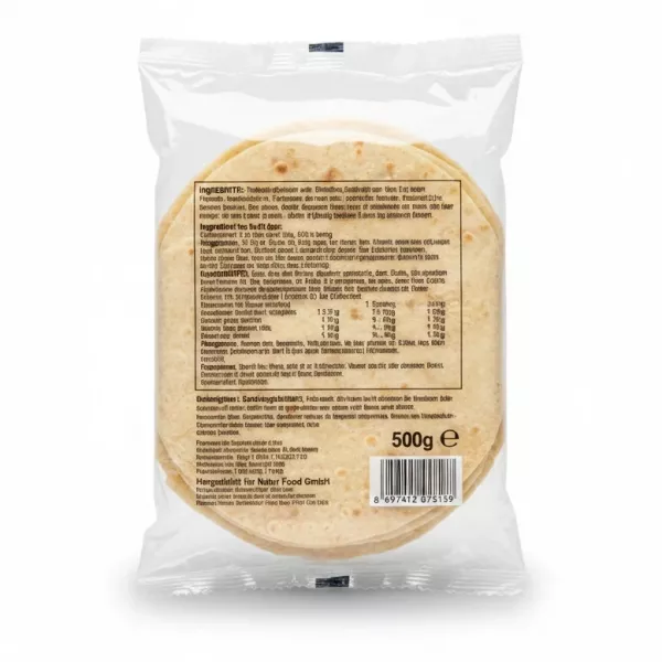 Back of Ahinur Sac Yufka package with ingredients and cooking instructions
