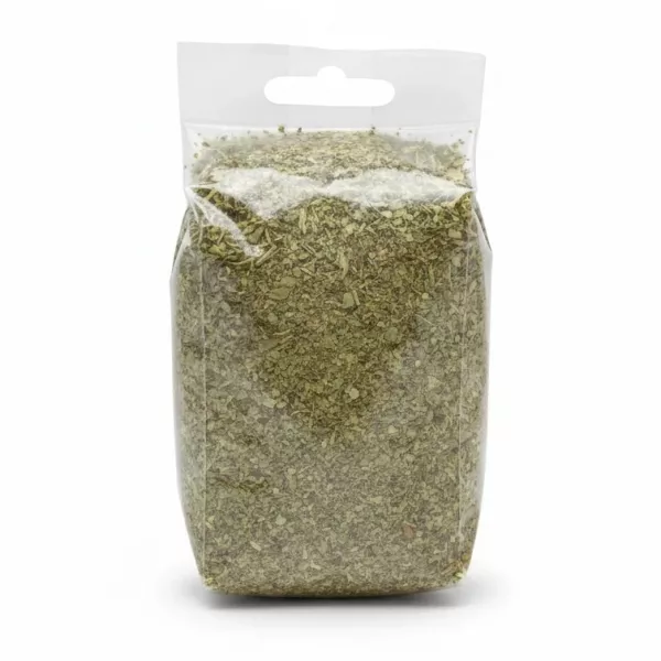 Back view of Sofra rubbed sage 65g pack showing contents