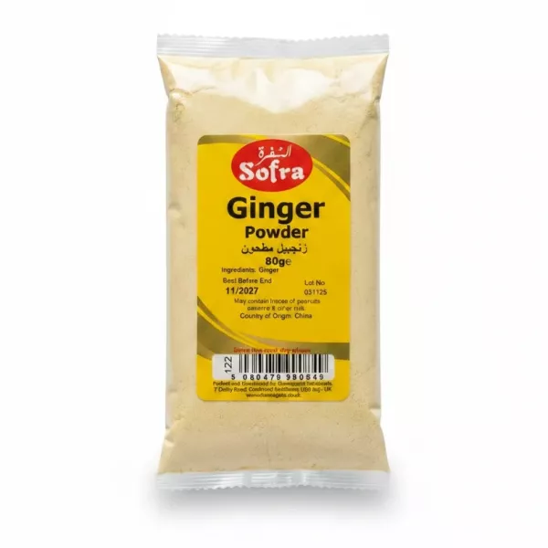 Packet of Sofra Ginger Powder 80g showing yellow label