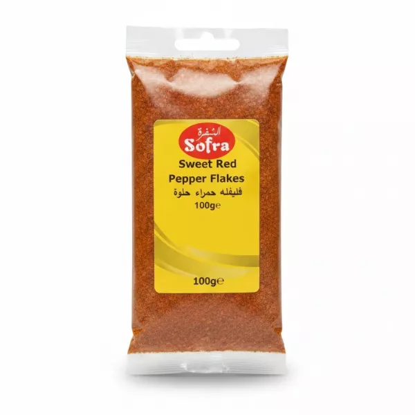 Packet of Sofra Sweet Red Pepper Flakes 100g