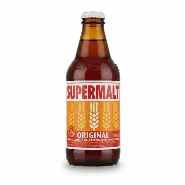 Supermalt Original non-alcoholic malt beverage 330ml front label