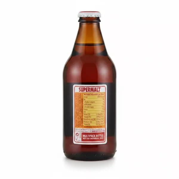 Supermalt Original malt beverage 330ml nutritional information back label