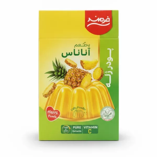 Farmand Pineapple Jelly Powder Back Packaging with price label