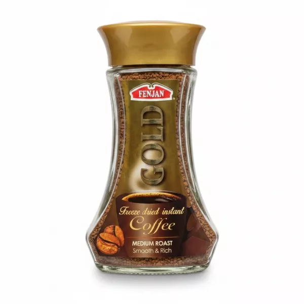 Fenjan Gold Freeze Dried Instant Coffee front jar view