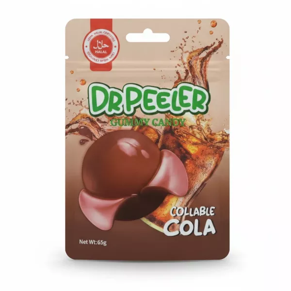 Dr. Peeler Cola gummy candy front packaging