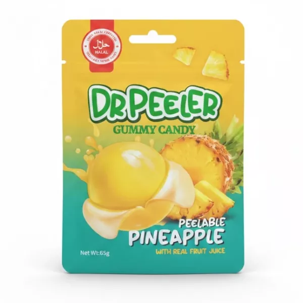 Dr Peeler Peelable Pineapple Gummy Candy front packaging