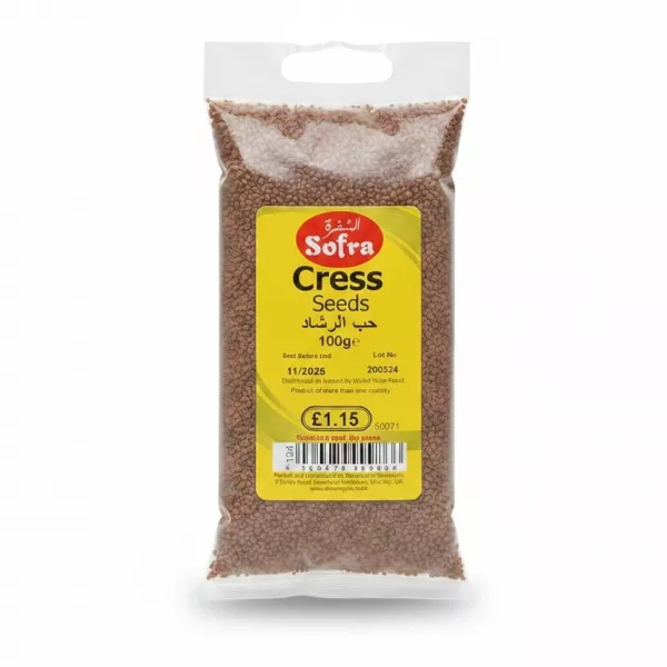pack of Sofra brand cress seeds
