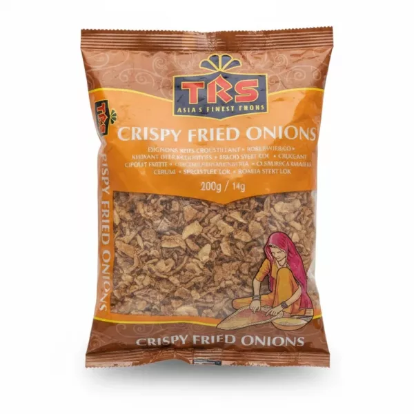 Pack of TRS Crispy Fried Onions 400g front