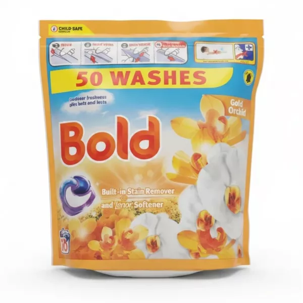 Gold Orchid scented laundry pods pack front