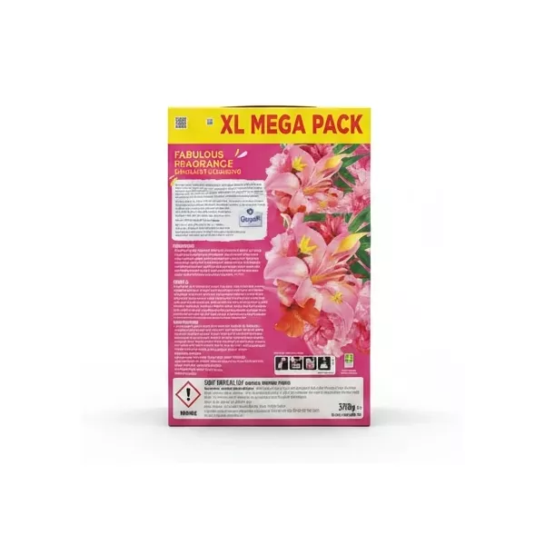 Back view of Surf Tropical Lily laundry powder showing ingredients and usage instructions