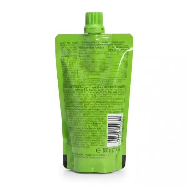 Kubus Mousse Strawberry pouch back nutritional info
