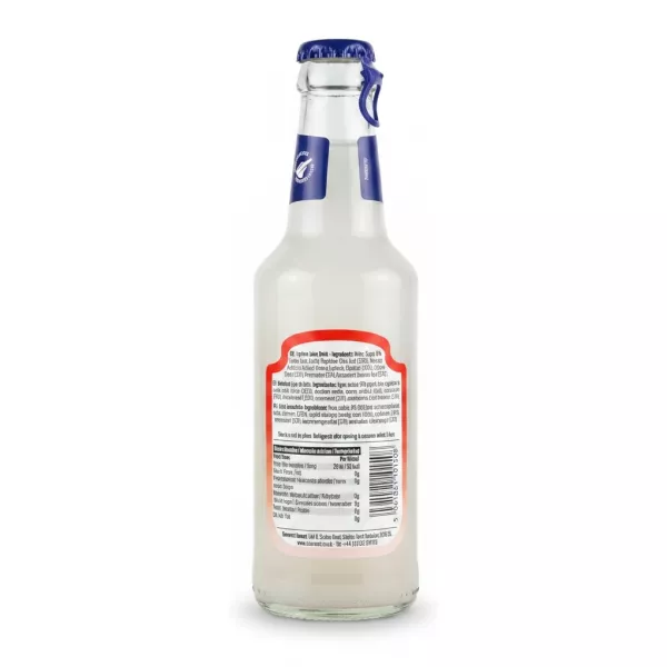 Back label of Suncrest Lychee Juice with ingredients and nutritional info