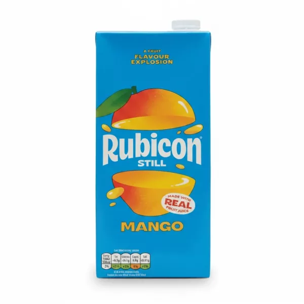 Rubicon Still Mango Juice Drink front view with mango illustration
