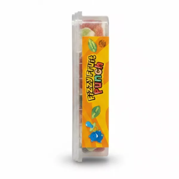 Side view label of Pimlico Fizzy Fruit Punch sweets