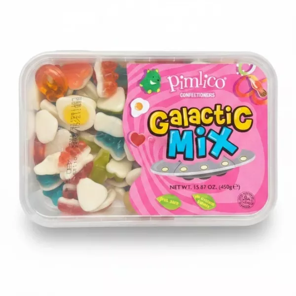 Pimlico Galactic Mix gummy sweets container front view