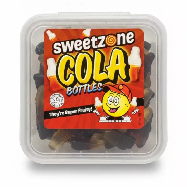 Container of Sweetzone Cola Bottles gummy candy