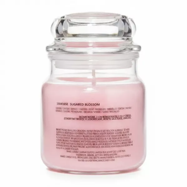 Back label of Yankee Candle Sugared Blossom