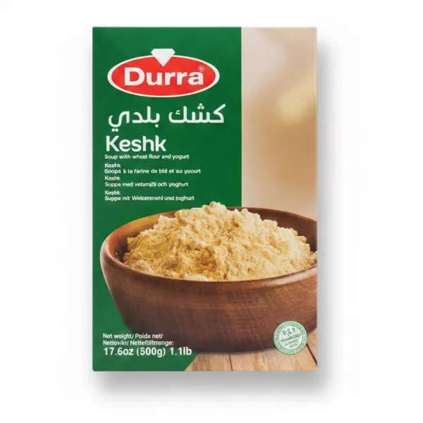 Durra Keshk wheat flour and yogurt soup mix in packaging