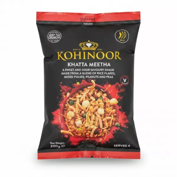 Kohinoor Khatta Meetha sweet and sour savoury snack pack front