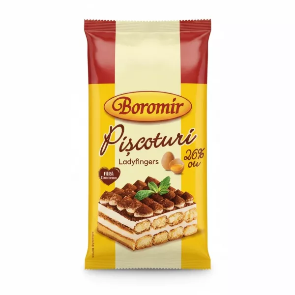 Boromir Ladyfingers front package with tiramisu image