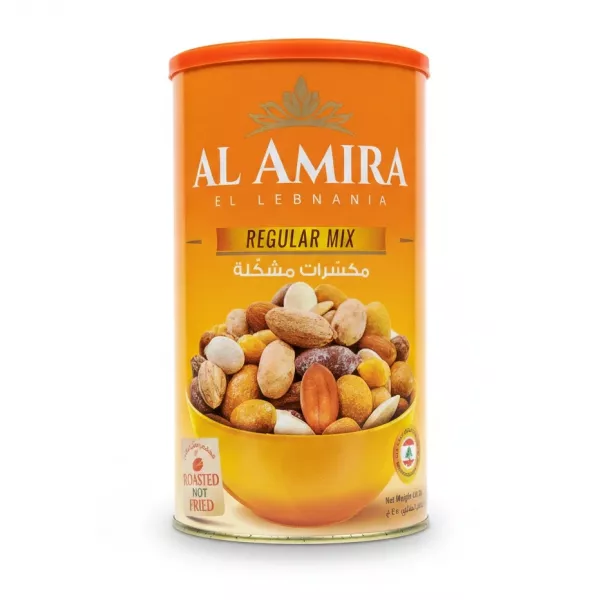Al Amira Regular Mix container with roasted mixed nuts