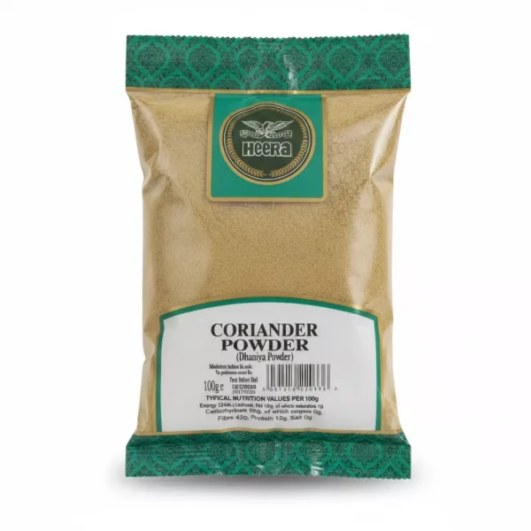 packet of Heera Coriander Powder 100g front