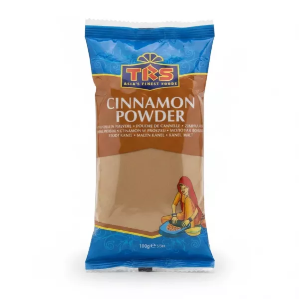 Pack of TRS Cinnamon Powder in blue and brown packaging