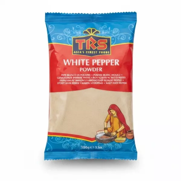 packet of TRS white pepper powder spice