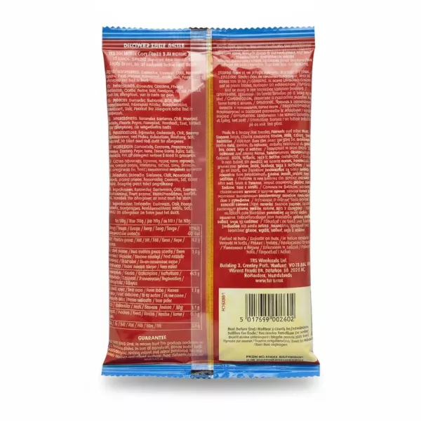 Back packaging of TRS Hot Madras Curry Powder listing ingredients and nutritional facts