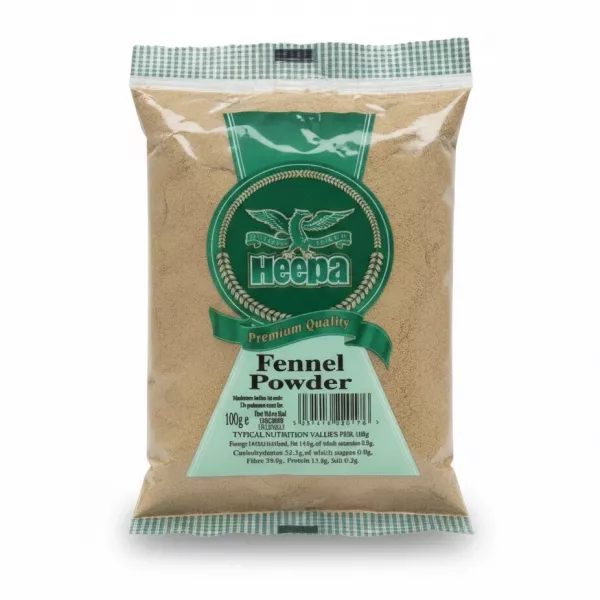 Heepa brand premium quality fennel powder in 100g pack front view