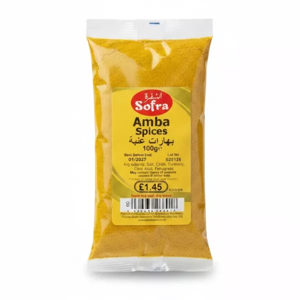 Sofra Amba Spices Blend 100g pack on white background