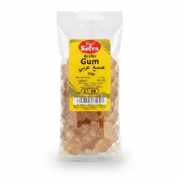 Sofra Arabic Gum Natural Resin 90g pack front view on white background
