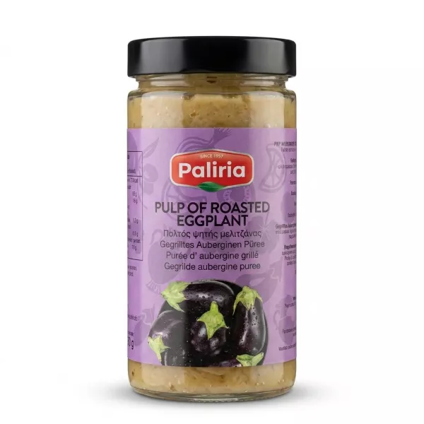 Enhanced Front of Paliria Pulp of Roasted Eggplant glass jar