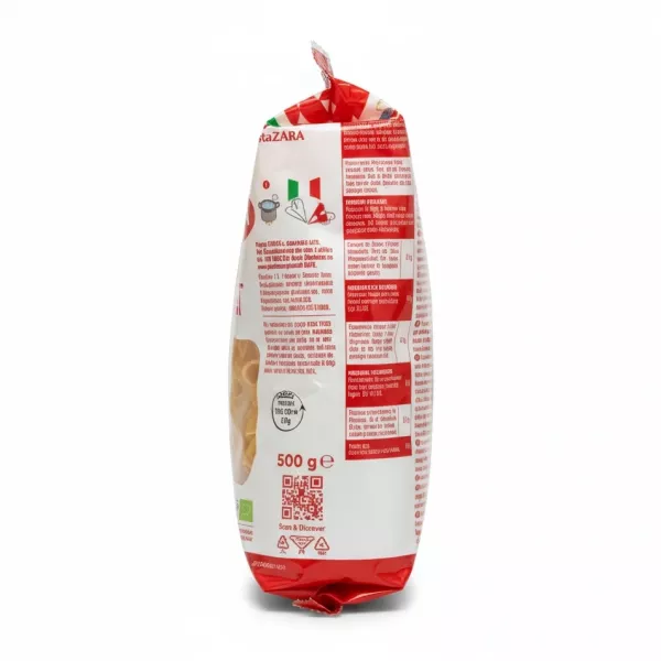 PastaZARA Tubetti Rigati nutritional information and ingredients